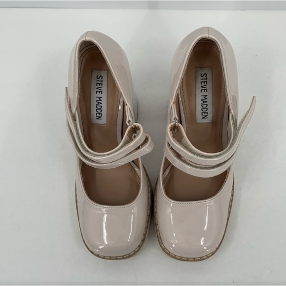 Steve Madden Mary Jane Twice Platform Pump Heels Ivory - Picture 4 of 6